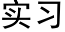 实习 (黑体矢量字库)