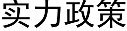 实力政策 (黑体矢量字库)