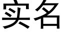 实名 (黑体矢量字库)