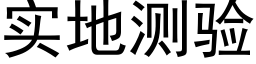 实地测验 (黑体矢量字库)