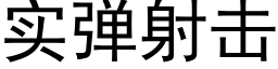 实弹射击 (黑体矢量字库)