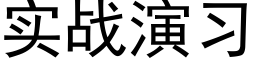 实战演习 (黑体矢量字库)