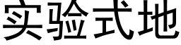 实验式地 (黑体矢量字库)