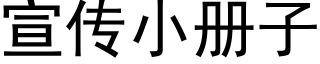 宣传小册子 (黑体矢量字库)