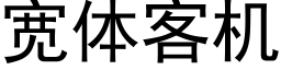 寬體客機 (黑體矢量字庫)