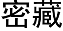 密藏 (黑體矢量字庫)