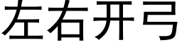 左右開弓 (黑體矢量字庫)