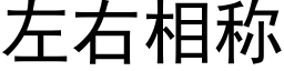 左右相稱 (黑體矢量字庫)