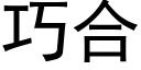 巧合 (黑體矢量字庫)