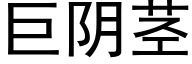 巨阴茎 (黑体矢量字库)