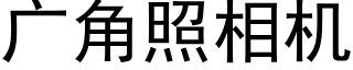 廣角照相機 (黑體矢量字庫)