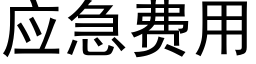 应急费用 (黑体矢量字库)