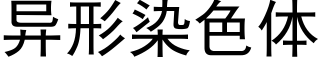 異形染色體 (黑體矢量字庫)