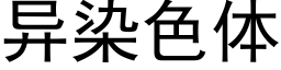 异染色体 (黑体矢量字库)