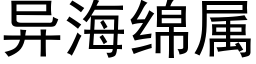 異海綿屬 (黑體矢量字庫)