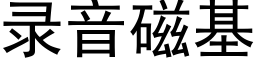 錄音磁基 (黑體矢量字庫)