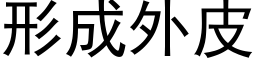 形成外皮 (黑体矢量字库)