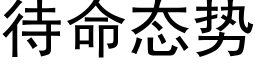 待命态势 (黑体矢量字库)