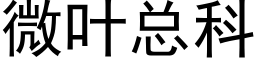 微葉總科 (黑體矢量字庫)