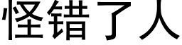 怪错了人 (黑体矢量字库)