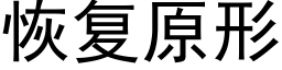 恢複原形 (黑體矢量字庫)