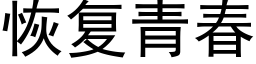 恢复青春 (黑体矢量字库)