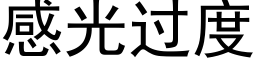 感光過度 (黑體矢量字庫)