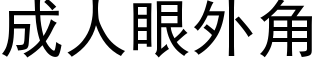 成人眼外角 (黑體矢量字庫)