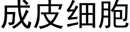 成皮細胞 (黑體矢量字庫)