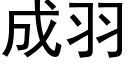 成羽 (黑體矢量字庫)