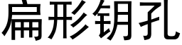 扁形鑰孔 (黑體矢量字庫)