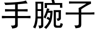 手腕子 (黑体矢量字库)