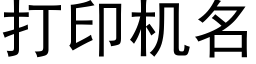 打印機名 (黑體矢量字庫)