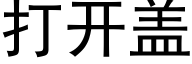 打开盖 (黑体矢量字库)