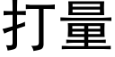 打量 (黑体矢量字库)