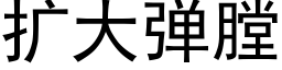 扩大弹膛 (黑体矢量字库)