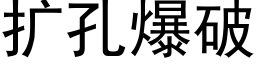 扩孔爆破 (黑体矢量字库)