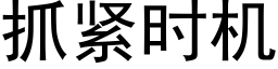 抓緊時機 (黑體矢量字庫)