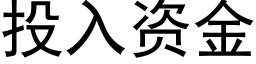 投入資金 (黑體矢量字庫)