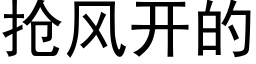 抢风开的 (黑体矢量字库)