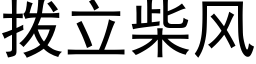 拨立柴风 (黑体矢量字库)