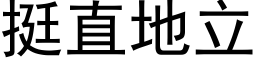 挺直地立 (黑體矢量字庫)