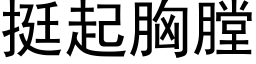 挺起胸膛 (黑體矢量字庫)