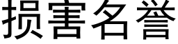 损害名誉 (黑体矢量字库)