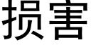 损害 (黑体矢量字库)