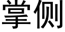 掌側 (黑體矢量字庫)