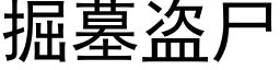 掘墓盜屍 (黑體矢量字庫)