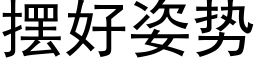 擺好姿勢 (黑體矢量字庫)