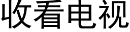 收看電視 (黑體矢量字庫)