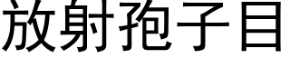 放射孢子目 (黑体矢量字库)